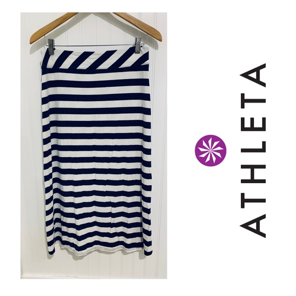Athleta ribbon stripe wrap midi skirt S - Picture 4 of 6